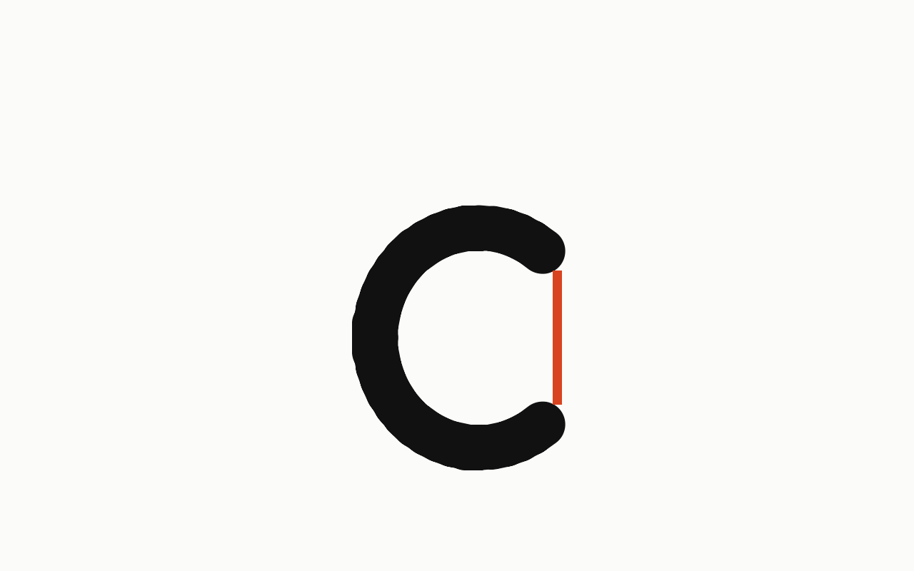 Aperture: a letter in the house face with the aperture marked in vermilion.