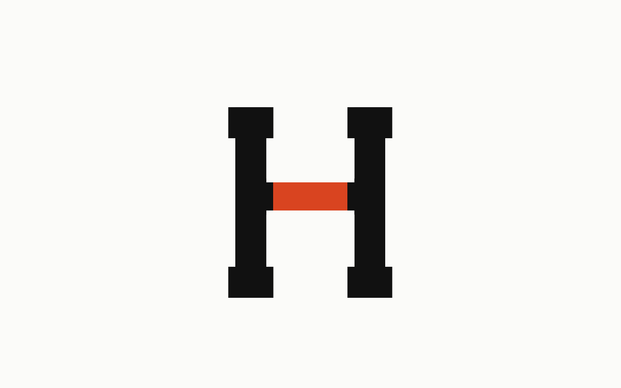 Crossbar: a letter in Drew Slab Regular with the crossbar marked in vermilion.