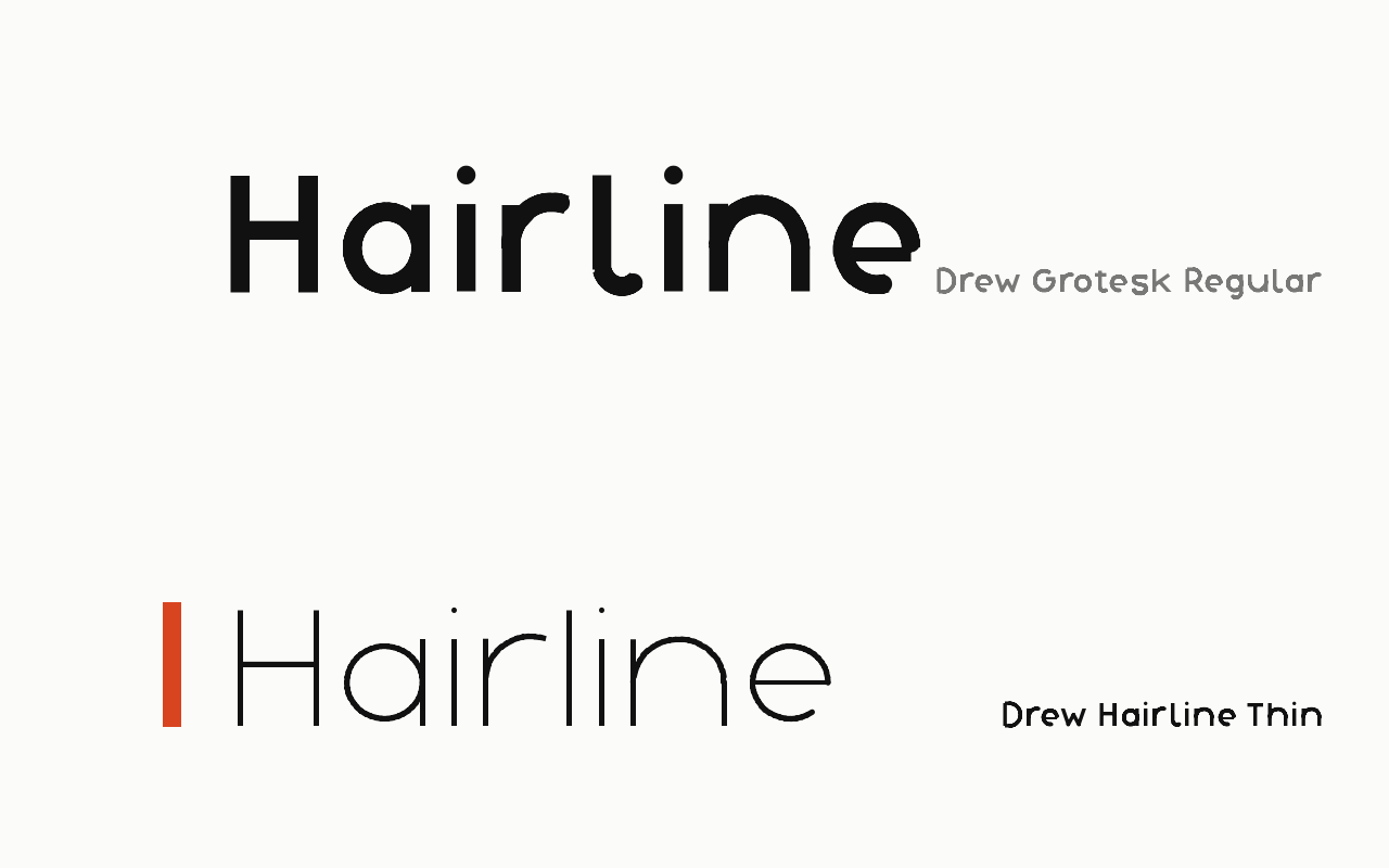 Hairline: a letter in the house face with the hairline marked in vermilion.