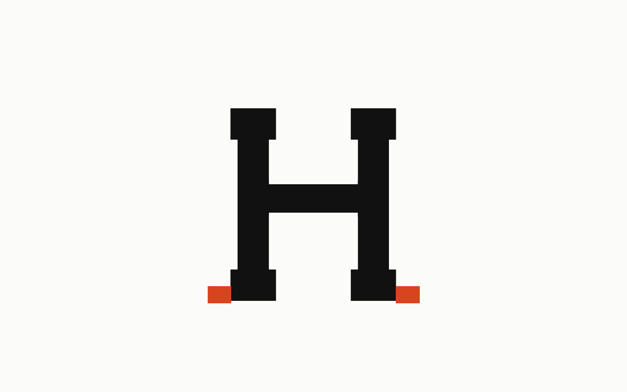 Sidebearing: a letter in Drew Slab Regular with the sidebearing marked in vermilion.