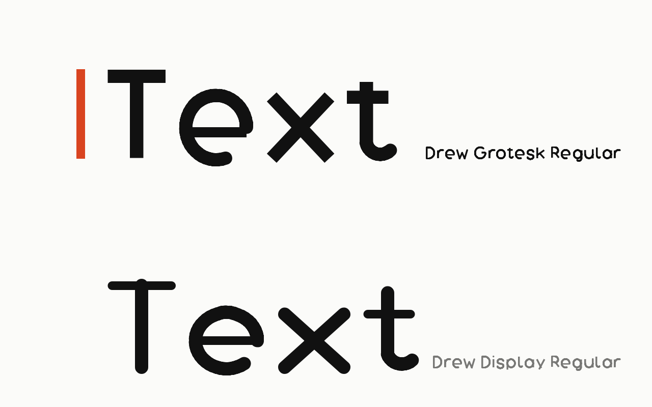 Text face: a letter in the house face with the text face marked in vermilion.